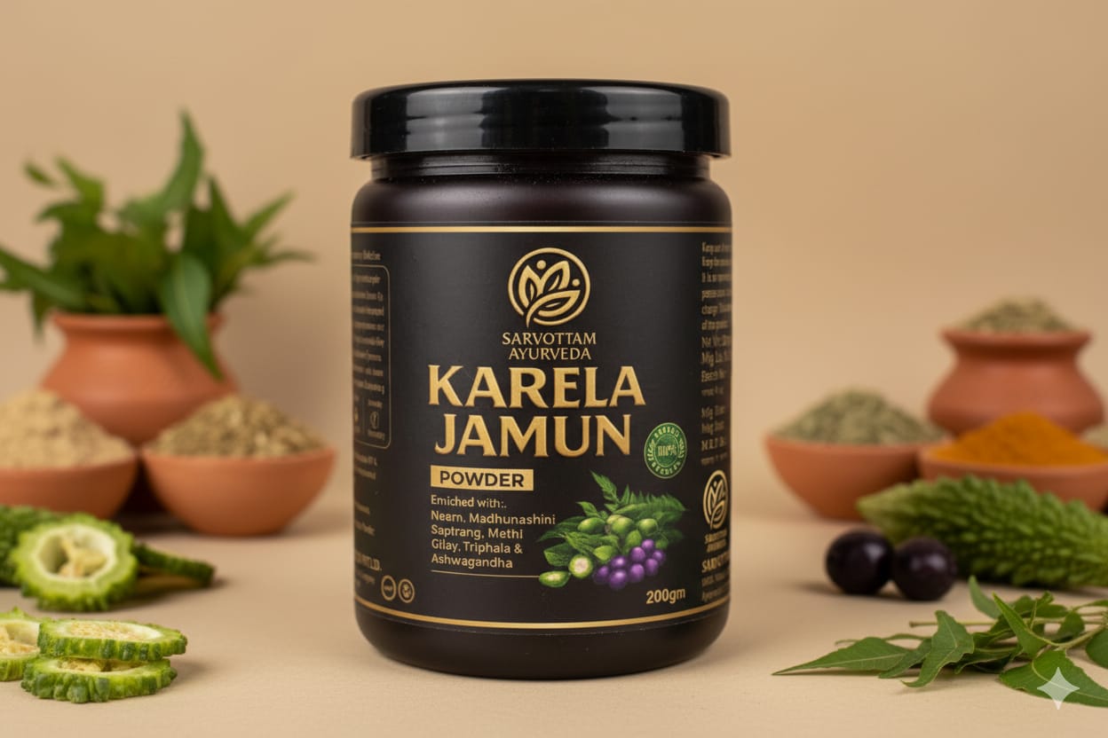 Sarvottam Ayurveda Karela Jamun Powder: Nature's Balanced Blend
